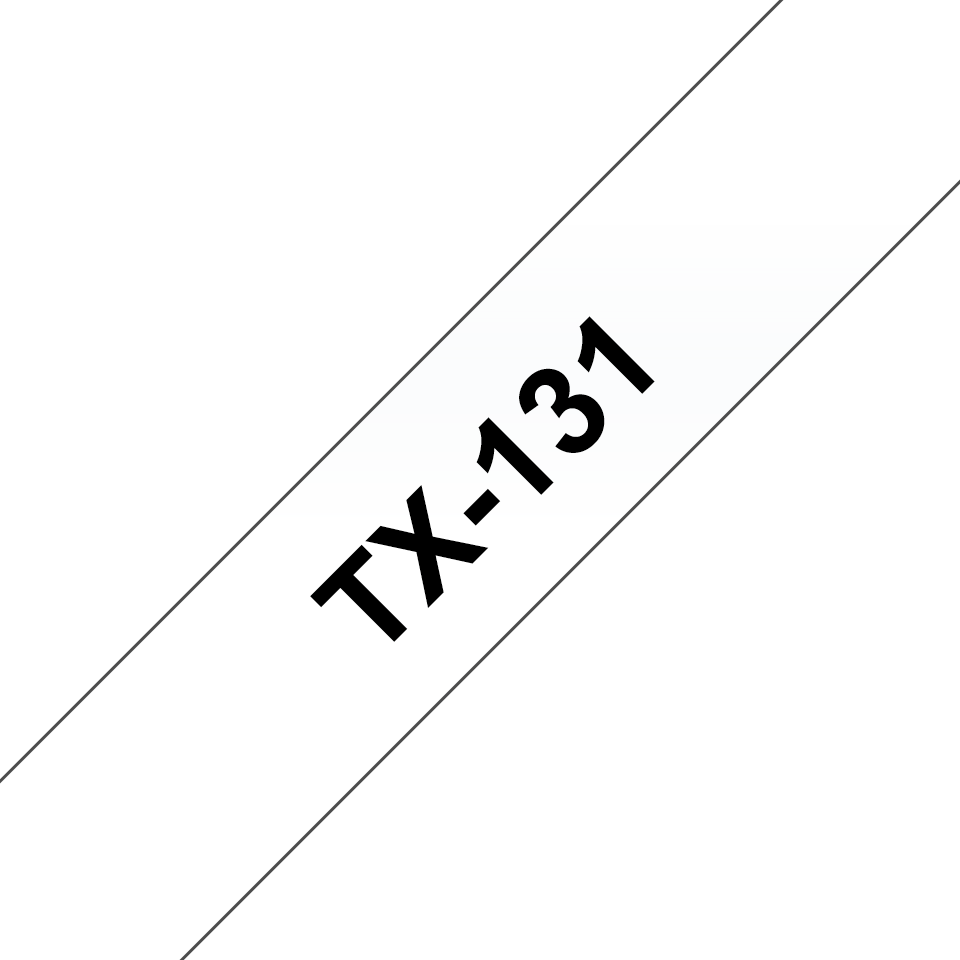 Brother TX-131 Schriftband – schwarz auf transparent